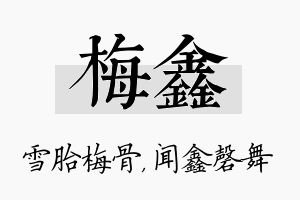 梅鑫名字的寓意及含义