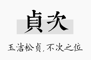 贞次名字的寓意及含义