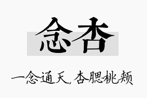 念杏名字的寓意及含义