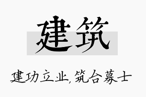 建筑名字的寓意及含义