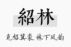 绍林名字的寓意及含义