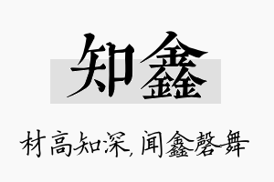 知鑫名字的寓意及含义