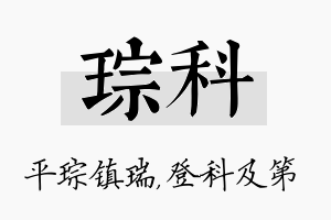 琮科名字的寓意及含义