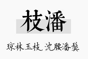 枝潘名字的寓意及含义