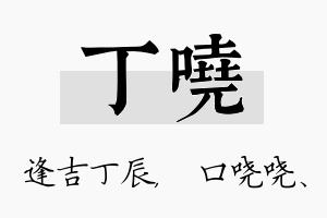 丁哓名字的寓意及含义