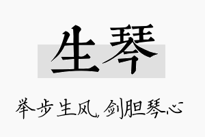 生琴名字的寓意及含义