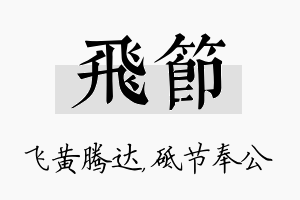 飞节名字的寓意及含义