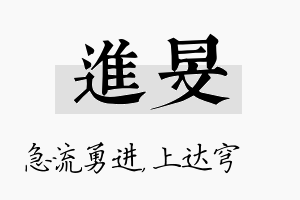 进旻名字的寓意及含义