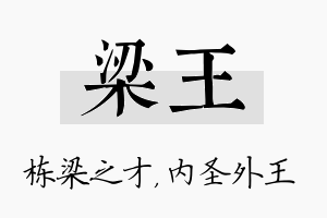 梁王名字的寓意及含义