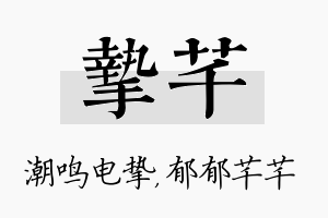 挚芊名字的寓意及含义