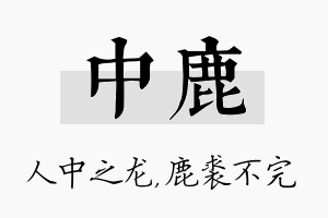 中鹿名字的寓意及含义