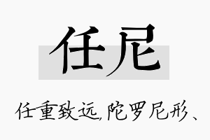 任尼名字的寓意及含义