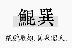 鲲巽名字的寓意及含义