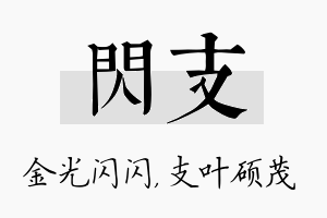 闪支名字的寓意及含义