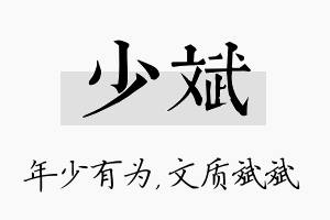 少斌名字的寓意及含义