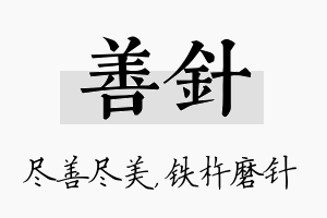 善针名字的寓意及含义