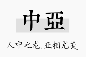 中亚名字的寓意及含义