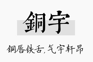 铜宇名字的寓意及含义