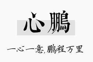 心鹏名字的寓意及含义