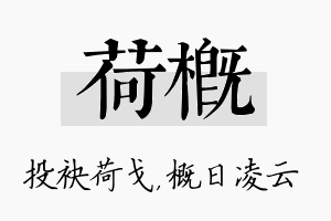 荷概名字的寓意及含义