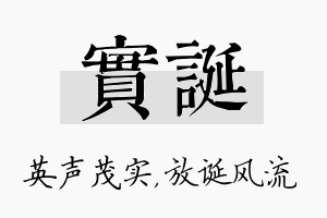 实诞名字的寓意及含义