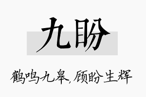 九盼名字的寓意及含义