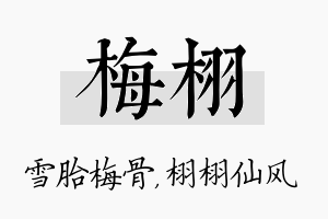 梅栩名字的寓意及含义