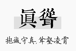 真耸名字的寓意及含义