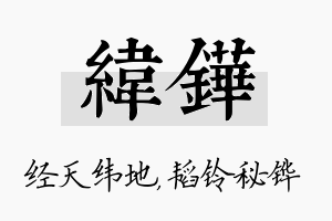 纬铧名字的寓意及含义