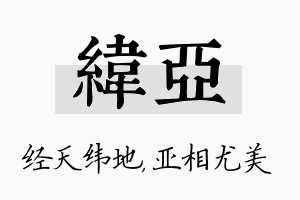 纬亚名字的寓意及含义