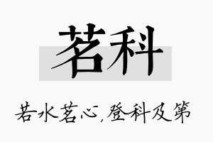 茗科名字的寓意及含义