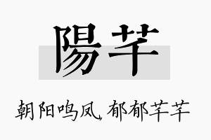 阳芊名字的寓意及含义