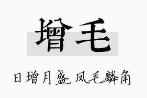 增毛名字的寓意及含义