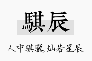 骐辰名字的寓意及含义