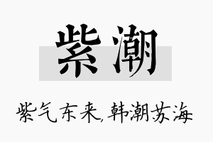 紫潮名字的寓意及含义