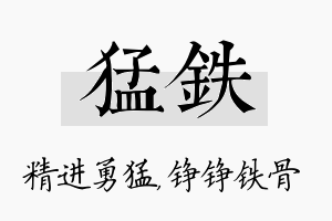 猛铁名字的寓意及含义