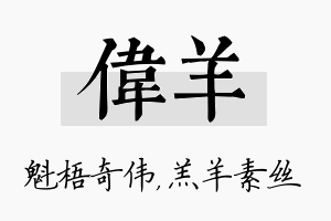 伟羊名字的寓意及含义