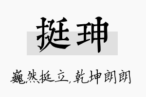 挺珅名字的寓意及含义