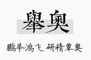 举奥名字的寓意及含义