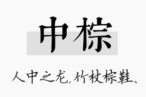 中棕名字的寓意及含义