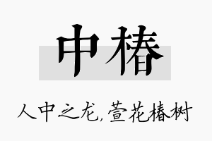 中椿名字的寓意及含义