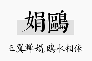 娟鸥名字的寓意及含义