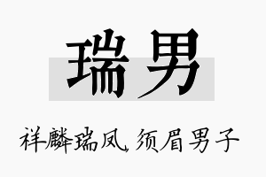 瑞男名字的寓意及含义