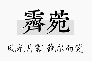 霁菀名字的寓意及含义