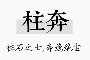 柱奔名字的寓意及含义