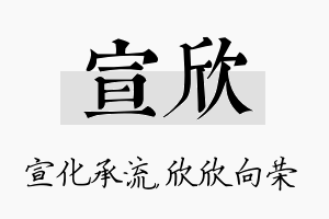 宣欣名字的寓意及含义