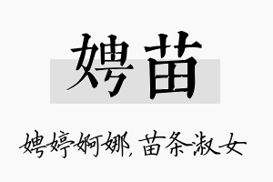 娉苗名字的寓意及含义