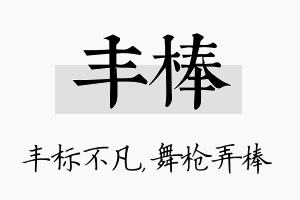 丰棒名字的寓意及含义