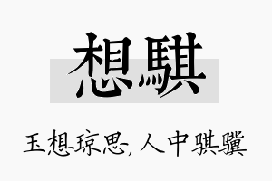 想骐名字的寓意及含义