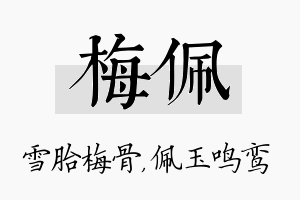 梅佩名字的寓意及含义